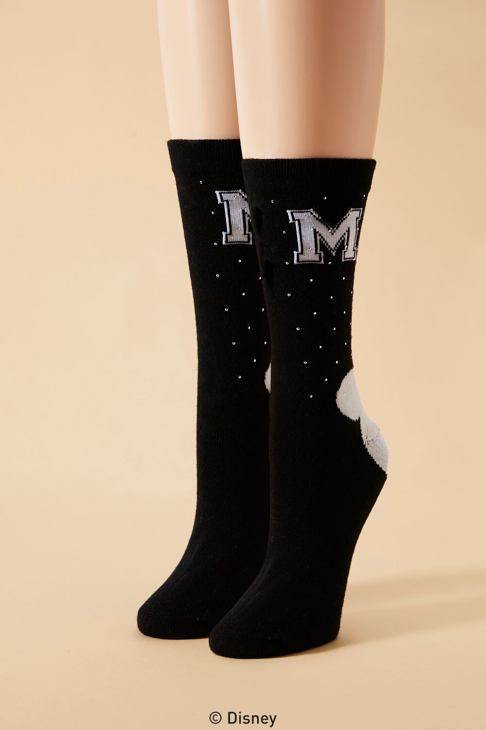 Disney Mickey Mouse Rhinestone Crew Socks