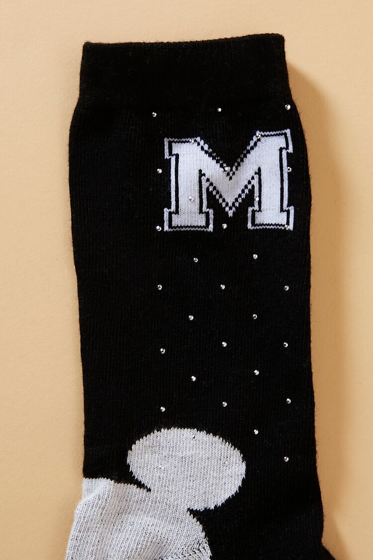 Disney Mickey Mouse Rhinestone Crew Socks