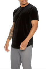 Velour Curved-Hem Tee