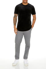 Velour Curved-Hem Tee