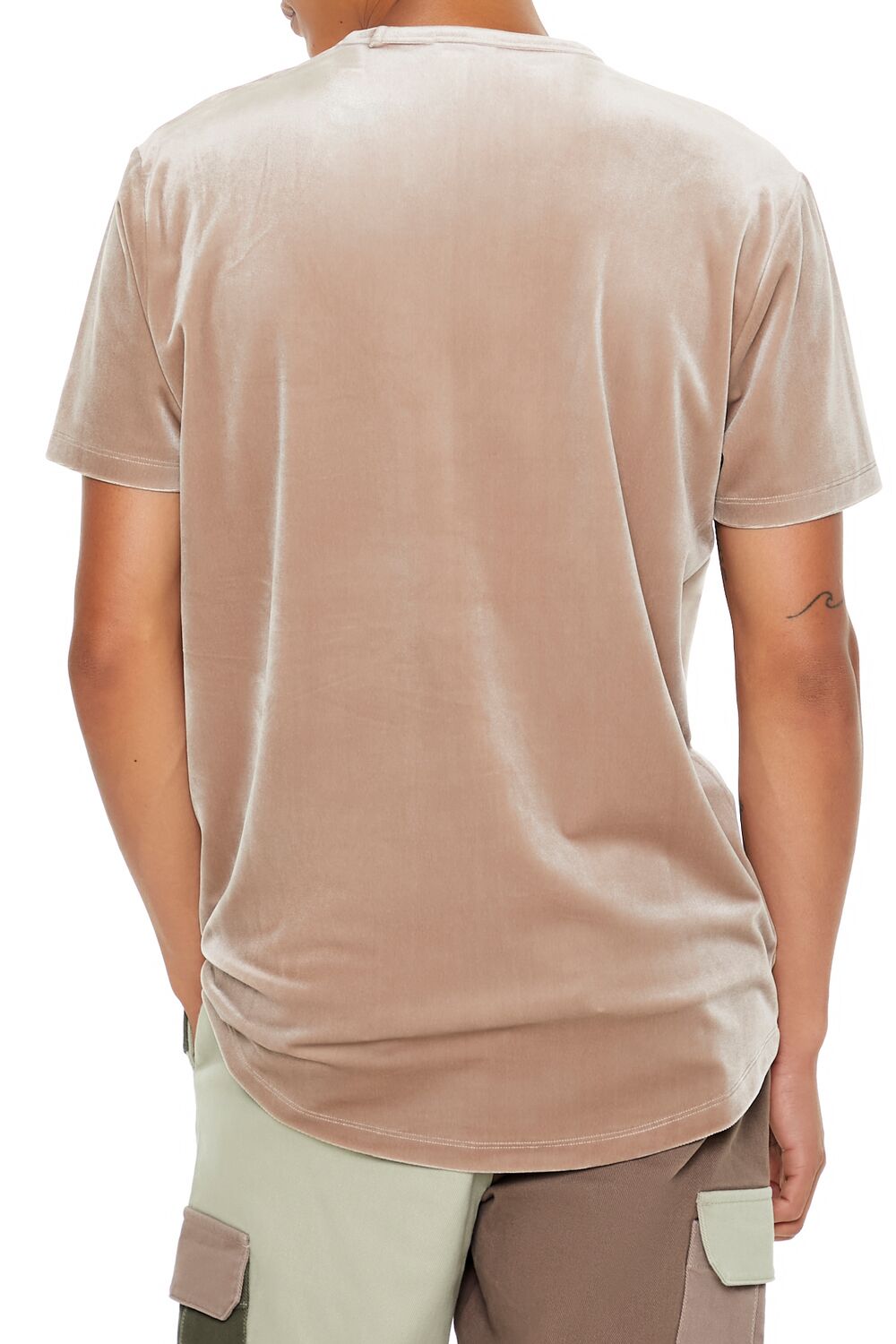 Velour Curved-Hem Tee