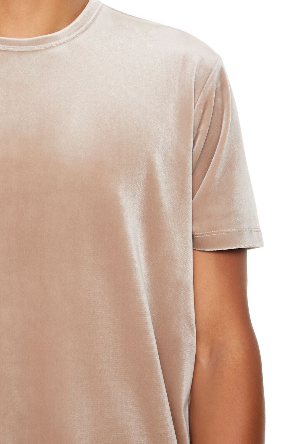 Velour Curved-Hem Tee
