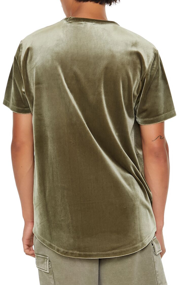 Velour Curved-Hem Tee