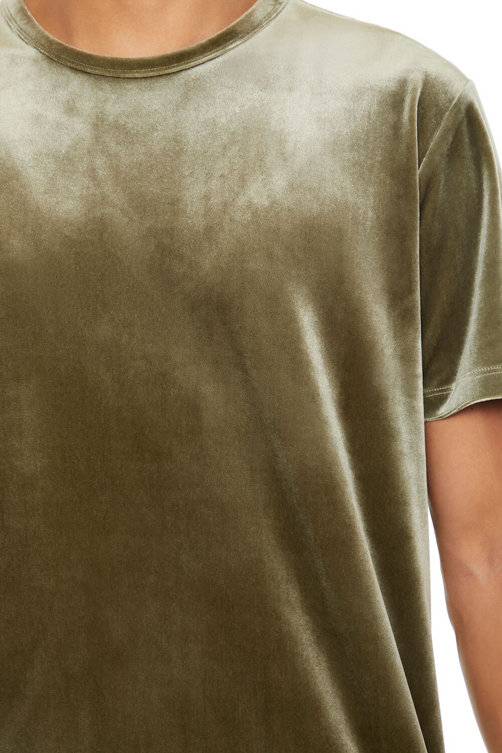 Velour Curved-Hem Tee