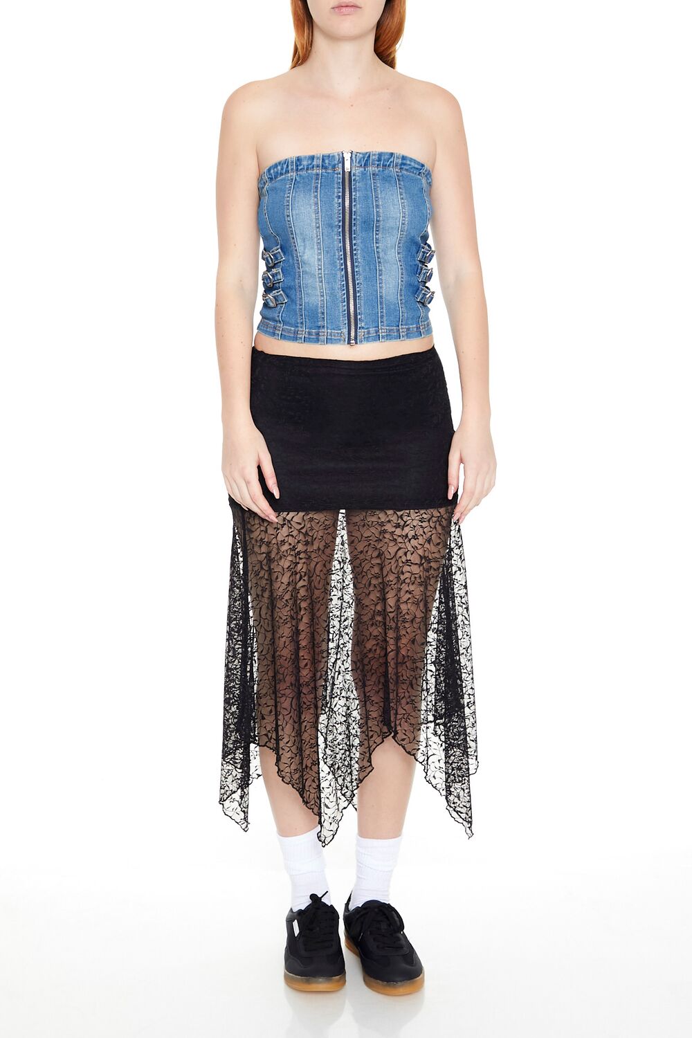 Denim Tube Crop Top