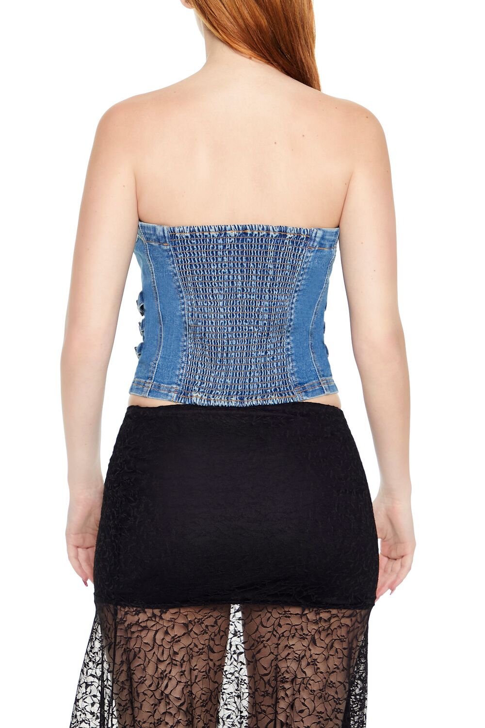 Denim Tube Crop Top