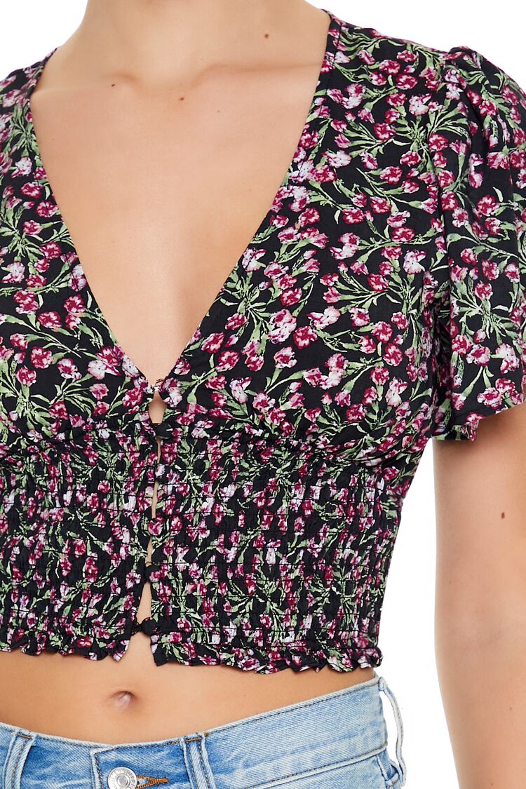 Floral Print Crop Top