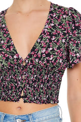 Floral Print Crop Top
