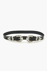 Etched Dual-Buckle Belt
