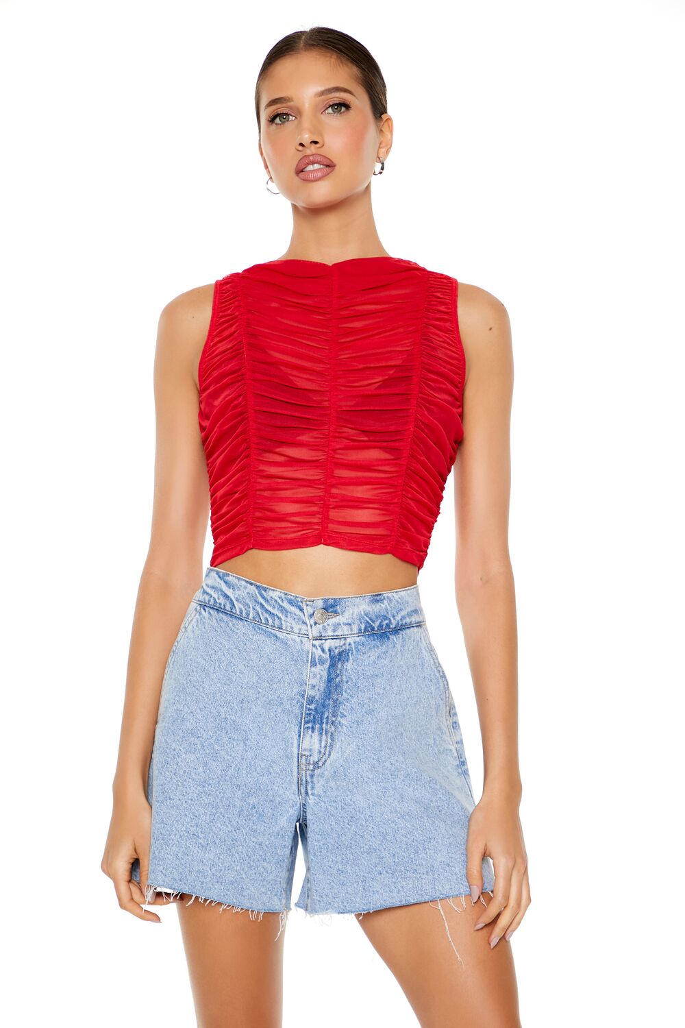 Sheer Mesh Crop Top