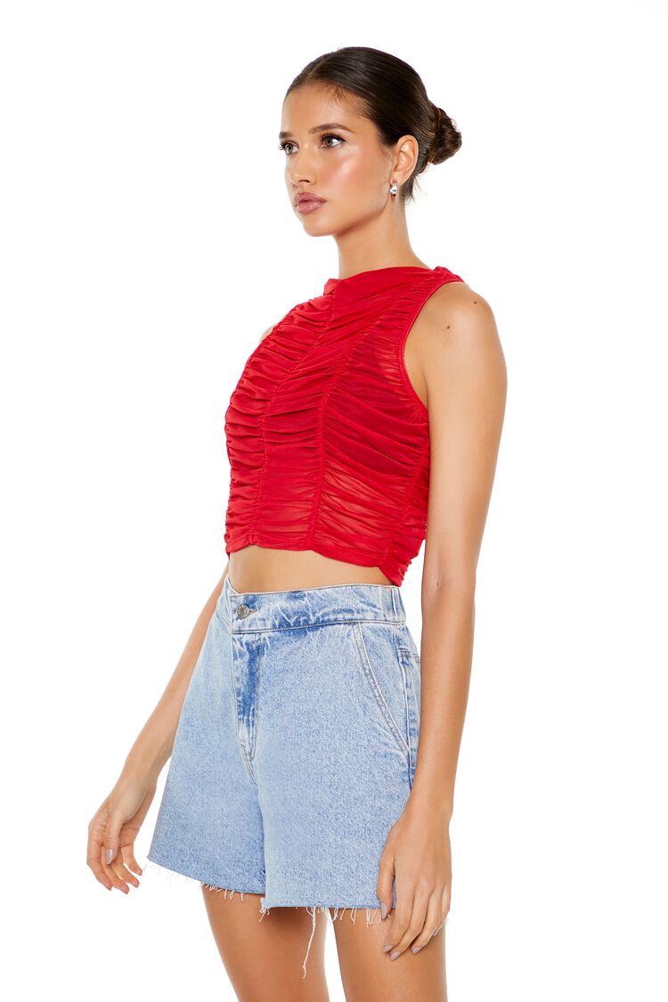 Sheer Mesh Crop Top
