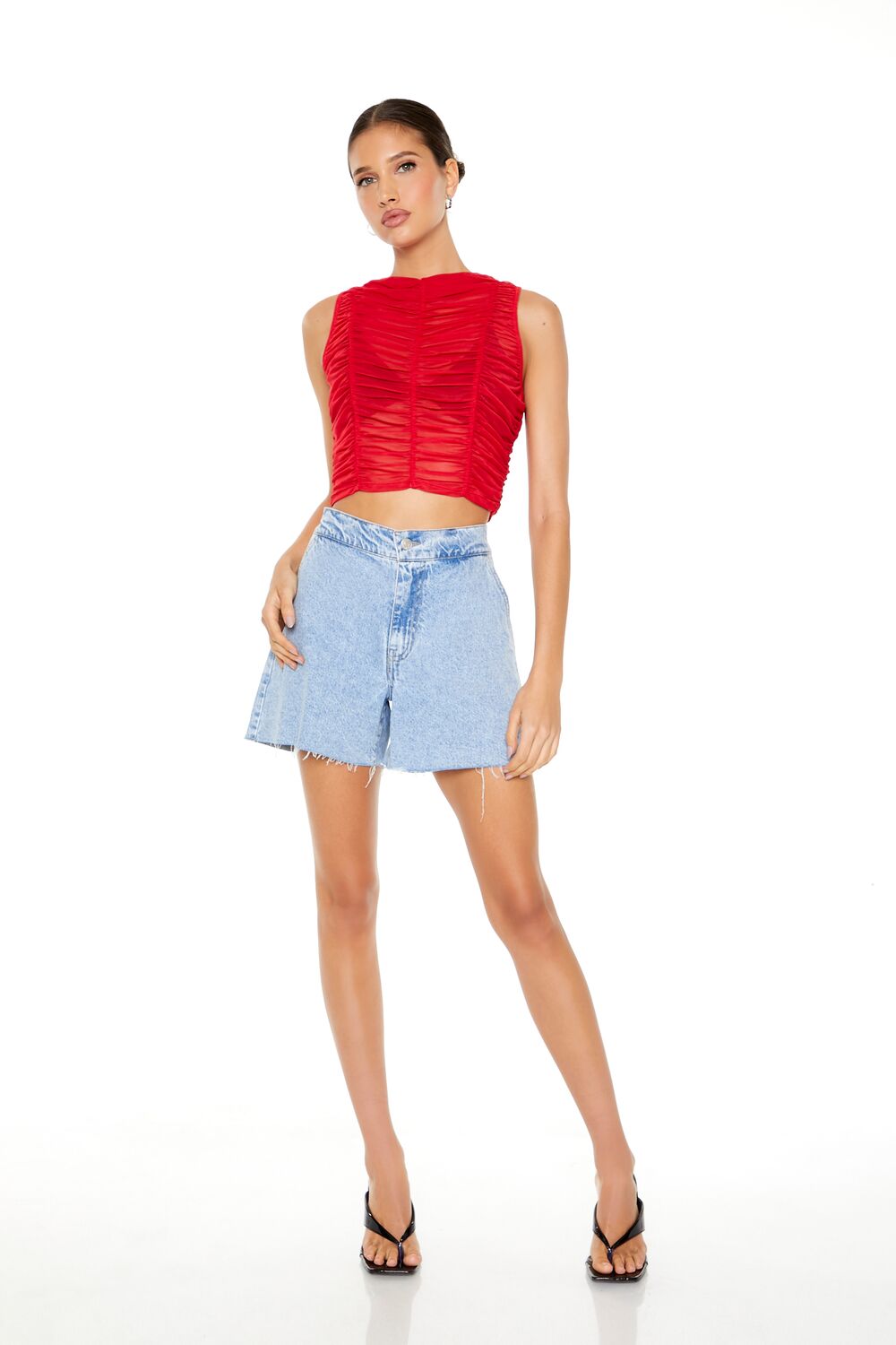 Sheer Mesh Crop Top