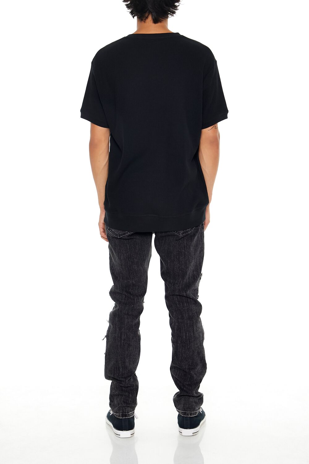 Slim-Fit Mid-Rise Frayed Jeans