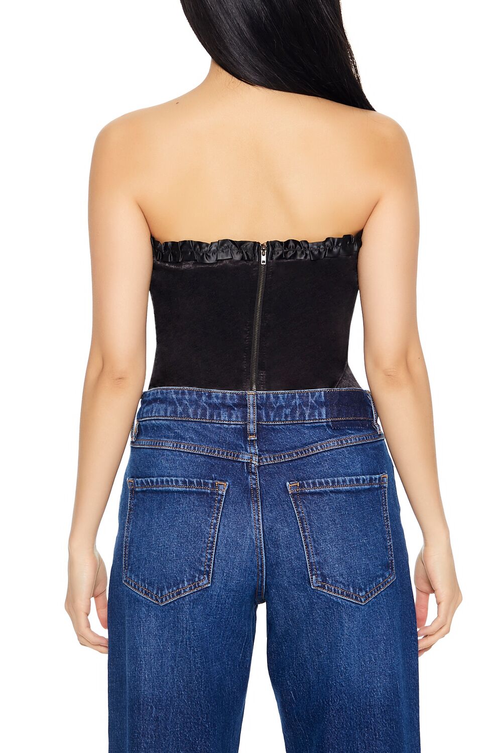 Satin Corset Bow Tube Top
