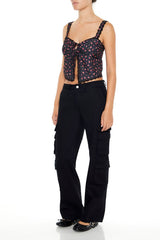 Twill-Low-Rise Cargo Pants