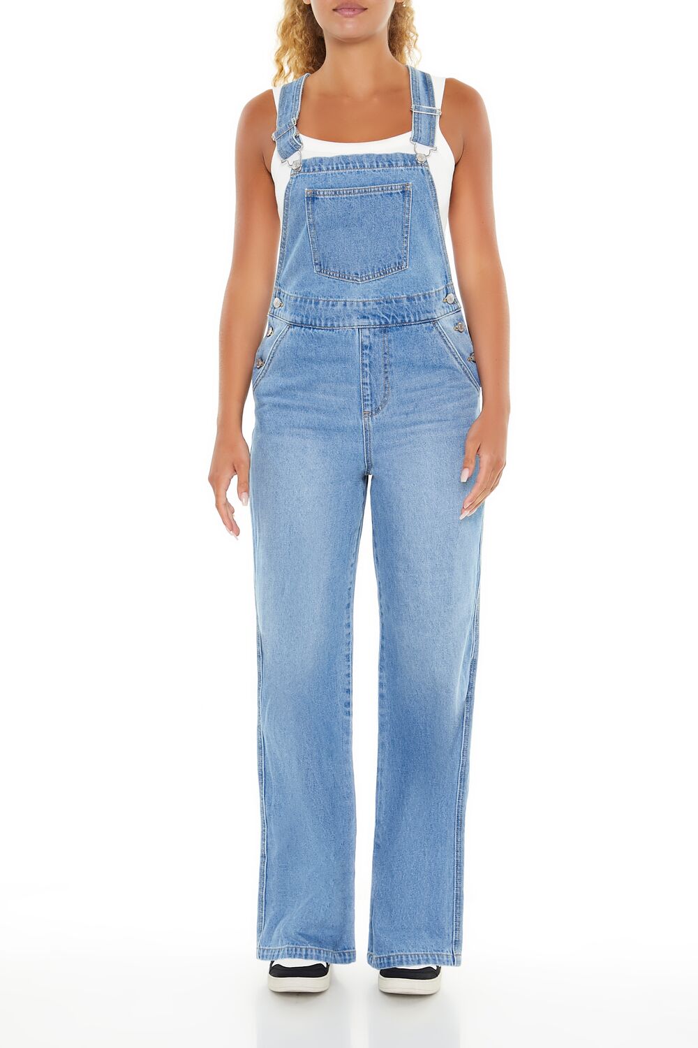 Denim Straight-Leg Overalls