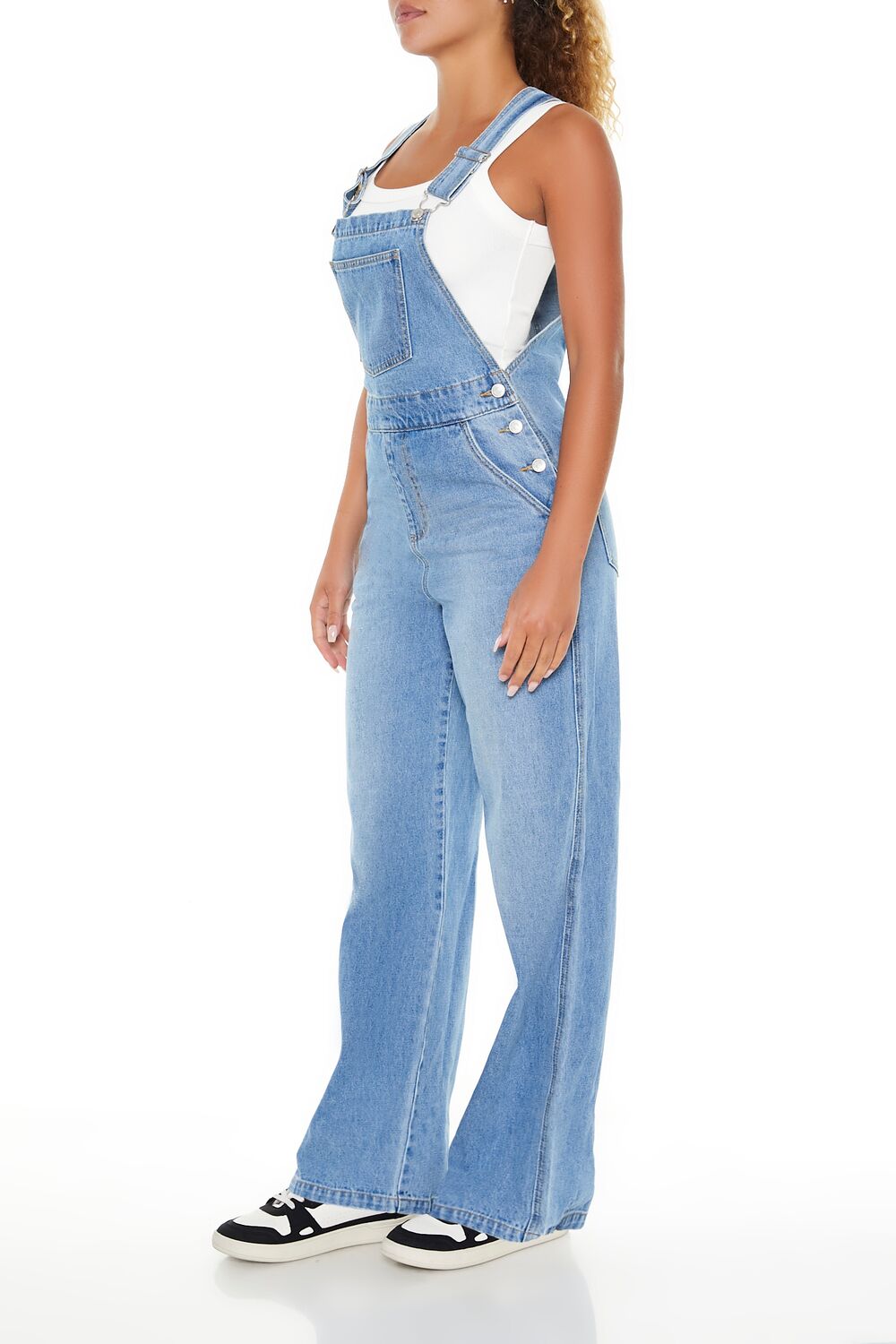 Denim Straight-Leg Overalls