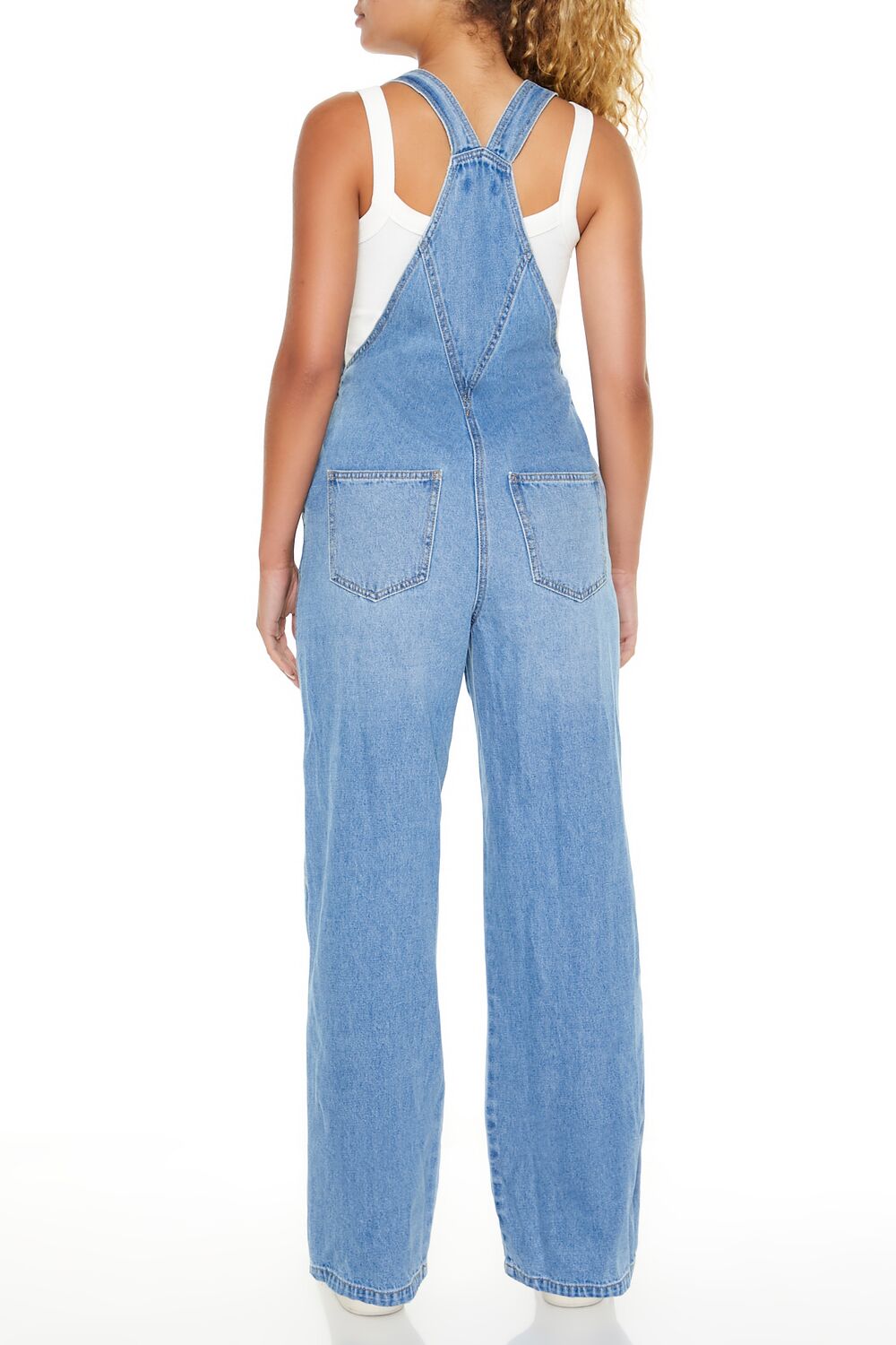 Denim Straight-Leg Overalls
