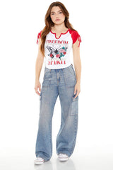 Feel The Power Graphic Raglan Tee