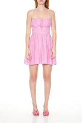 Lace-Trim Mini Babydoll Dress