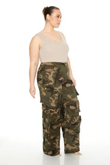 Plus Size Camo Print Cargo Pants