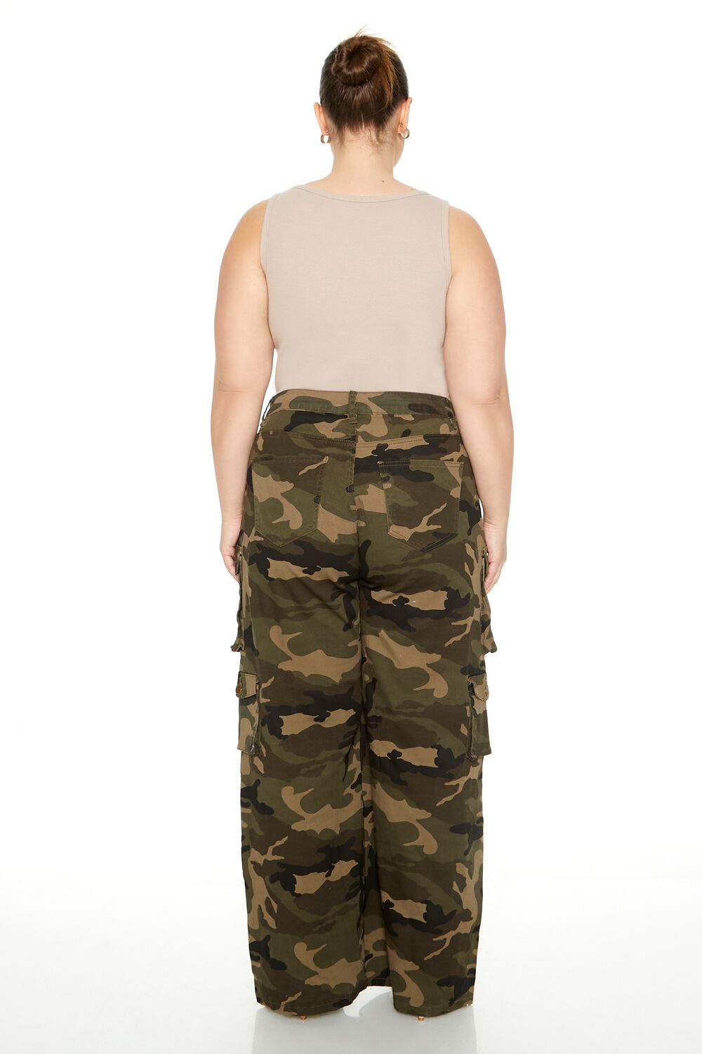 Plus Size Camo Print Cargo Pants