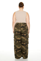 Plus Size Camo Print Cargo Pants