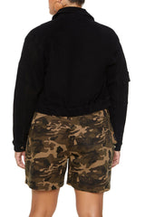 Plus Size Cargo Trucker Jacket