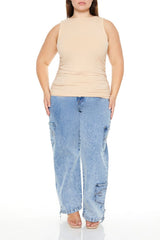 Plus Size Ruched Tank Top