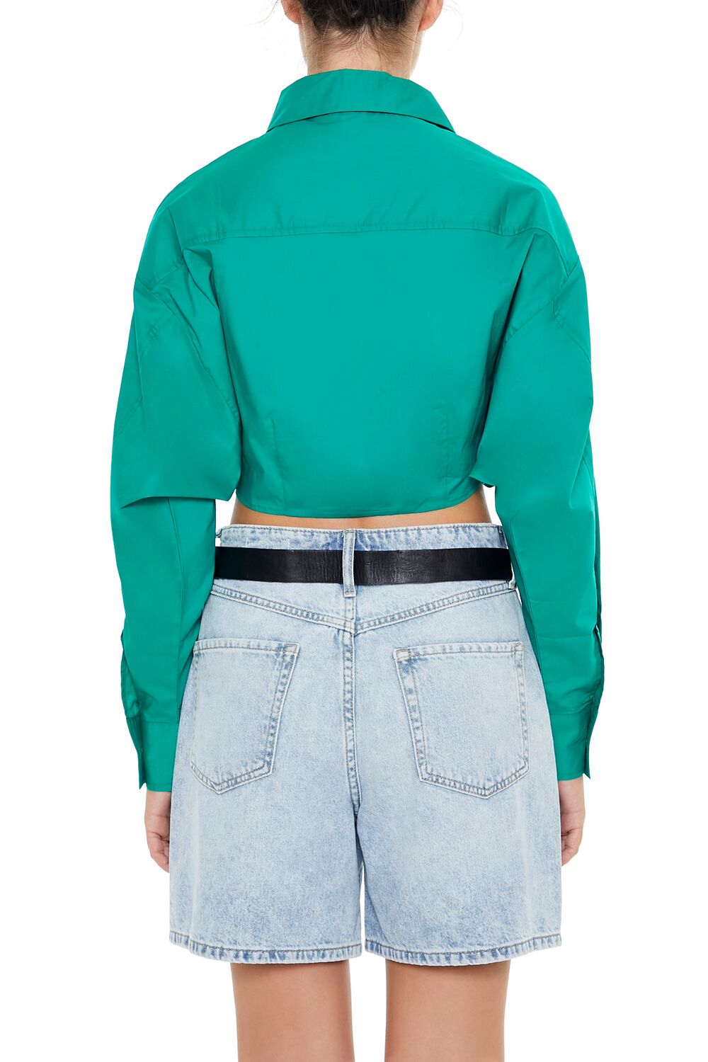 Cropped Tulip-Hem Shirt