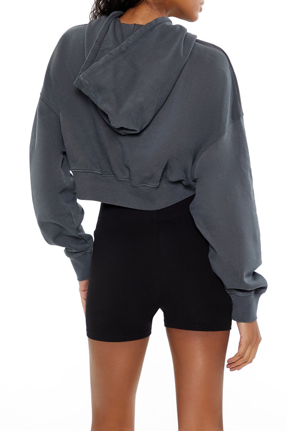 Cropped Zip-Up Hoodie