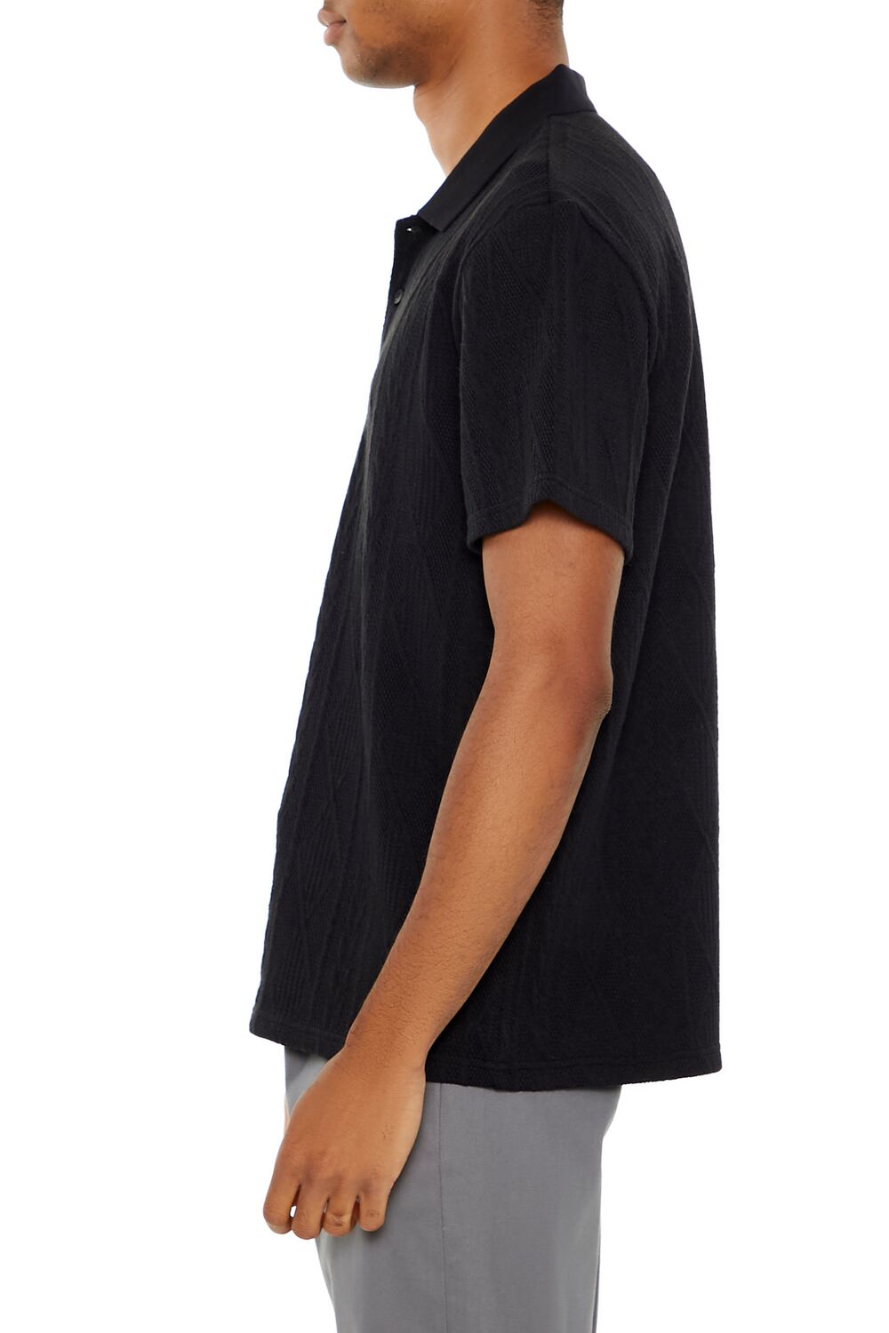 Textured Lace Polo Shirt