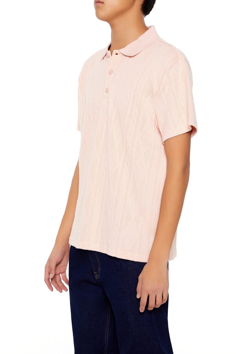 Textured Lace Polo Shirt