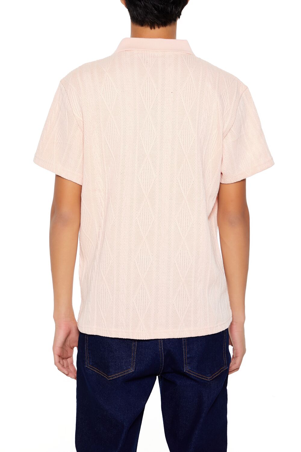 Textured Lace Polo Shirt