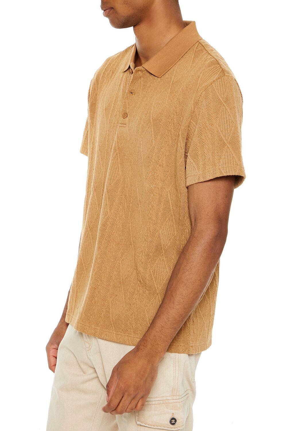 Textured Lace Polo Shirt
