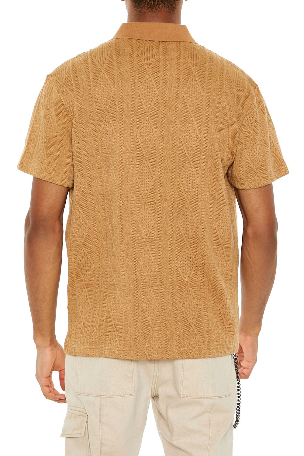 Textured Lace Polo Shirt