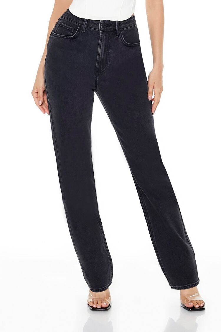High-Rise Straight Jeans