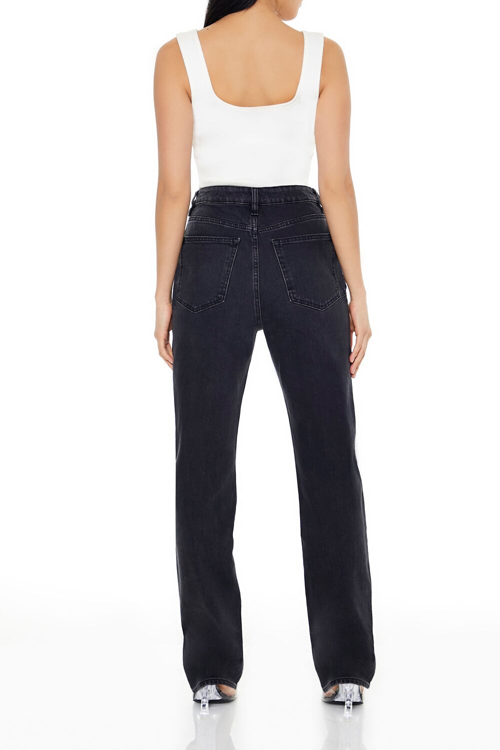 High-Rise Straight Jeans