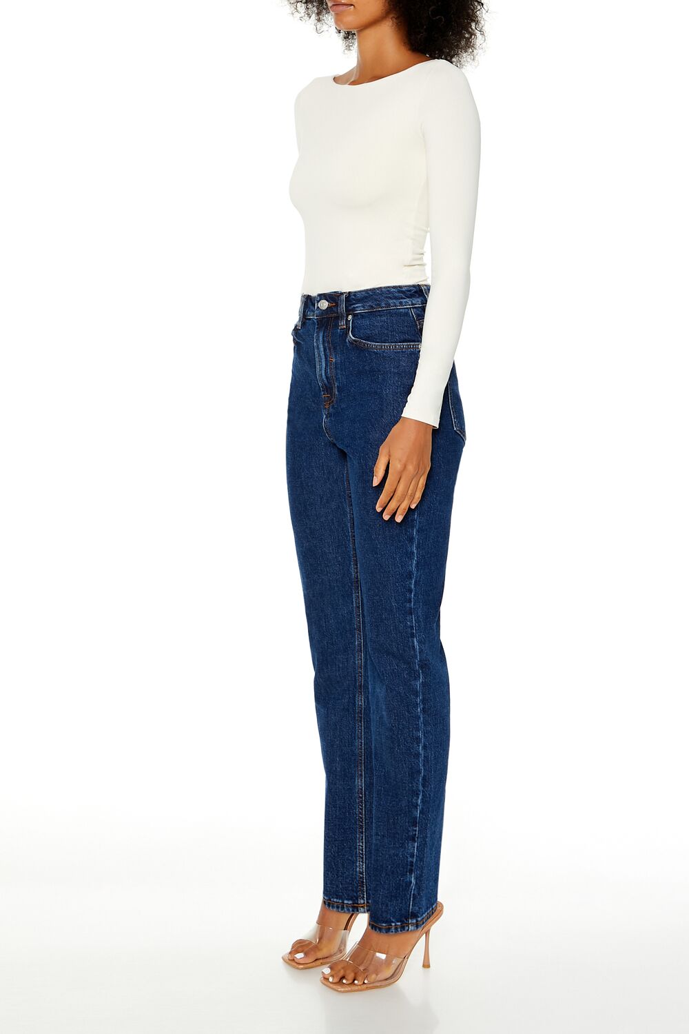 High-Rise Straight Jeans