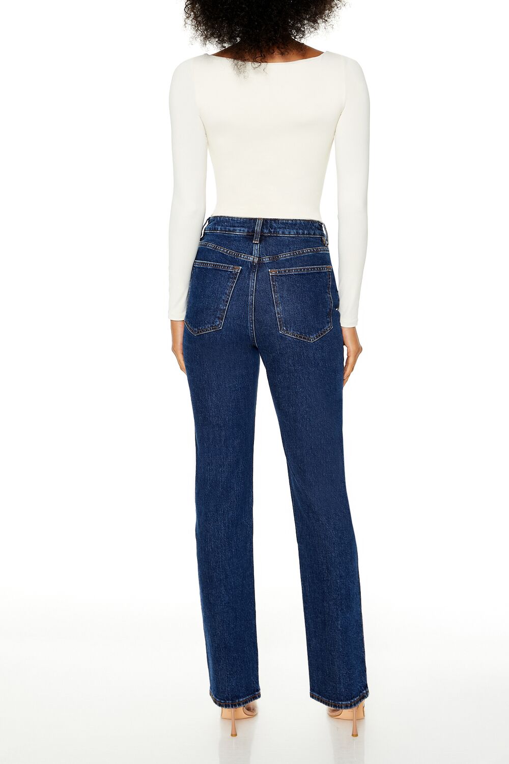 High-Rise Straight Jeans