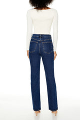 High-Rise Straight Jeans