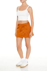 Poplin Cargo Mini Skirt