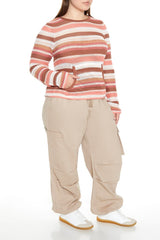 Plus Size Twill Cargo Joggers
