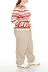 Plus Size Twill Cargo Joggers