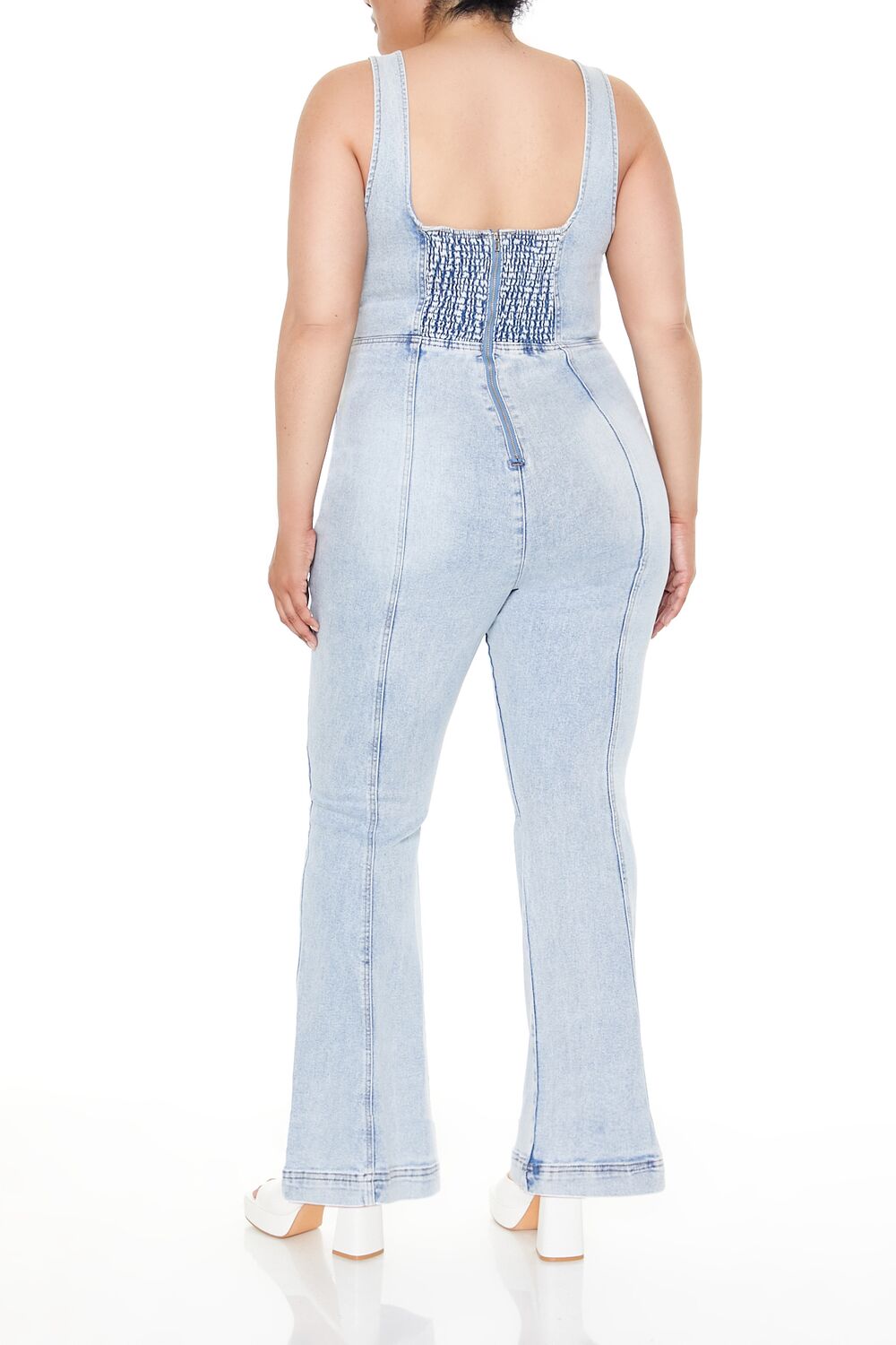 Plus Size Denim Tank Jumpsuit