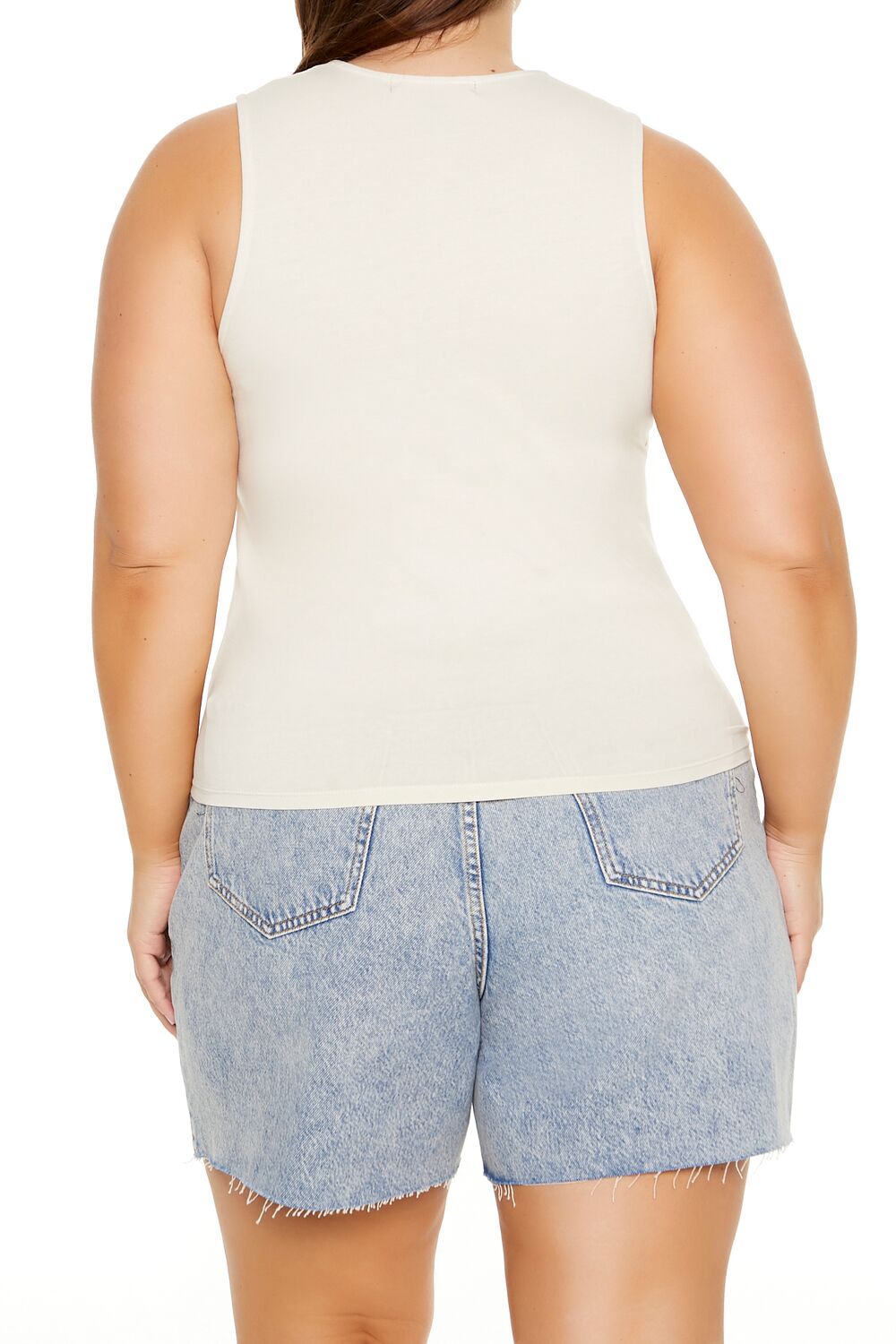 Plus Size Ruched Cutout Tank Top