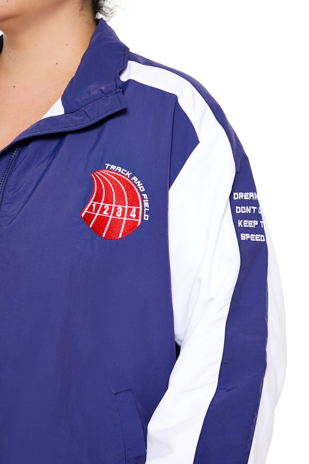 Plus Size Track & Field Zip-Up Jacket