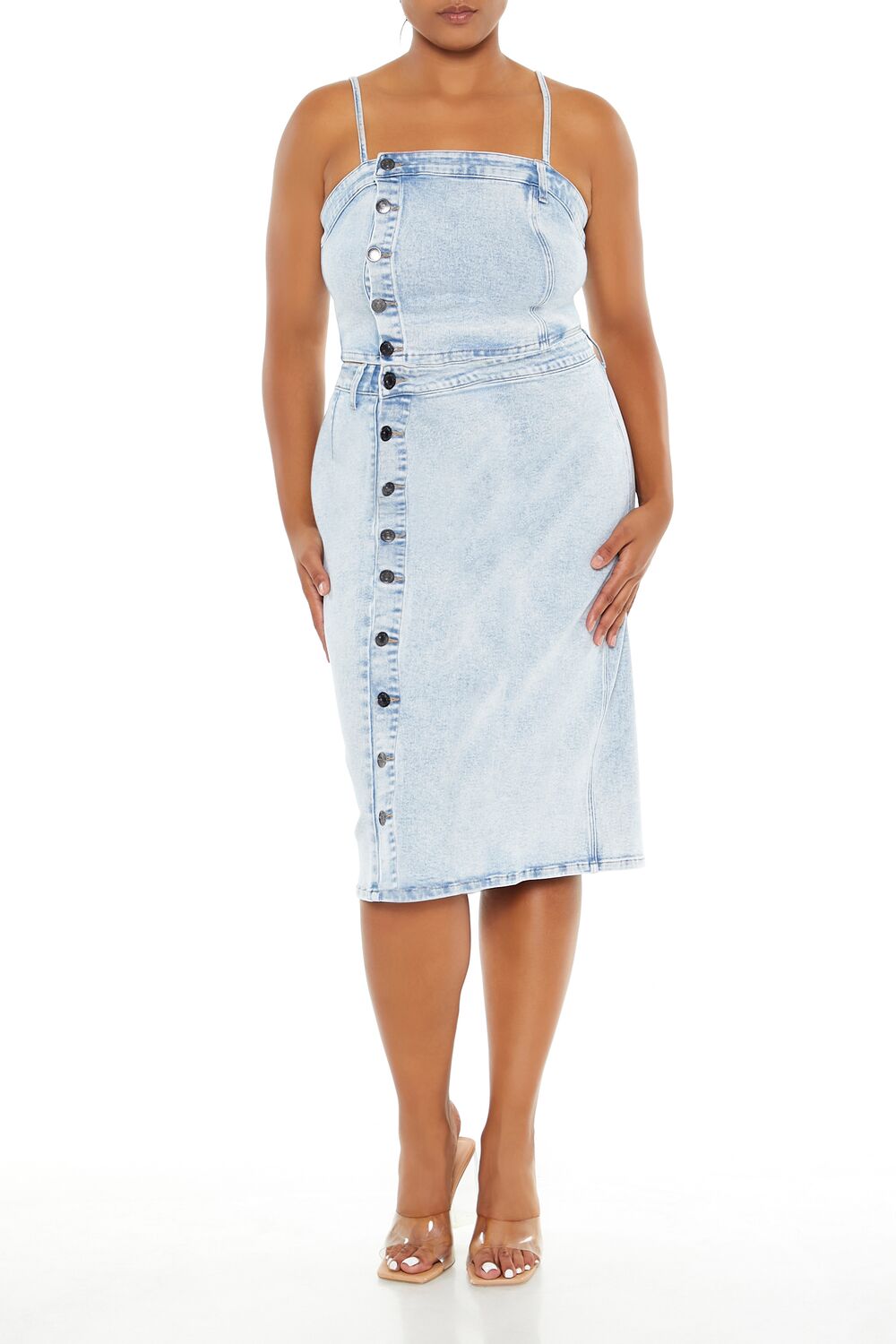 Plus Size Cropped Denim Cami