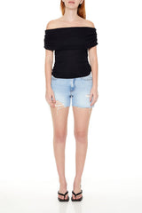 Ruched Off-the-Shoulder Top