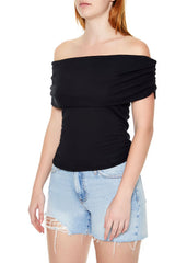 Ruched Off-the-Shoulder Top